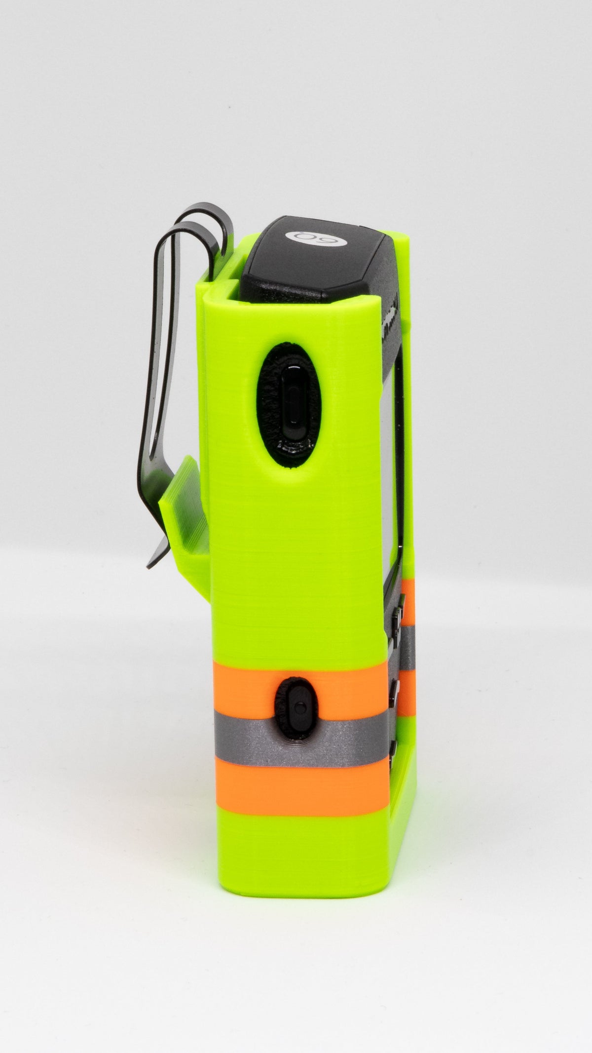 Pager Holster Motorola TPG2200, Seitenansicht mit Tastenausschnitt